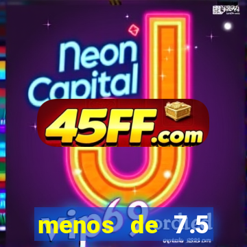 menos de 7.5 escanteios o que significa